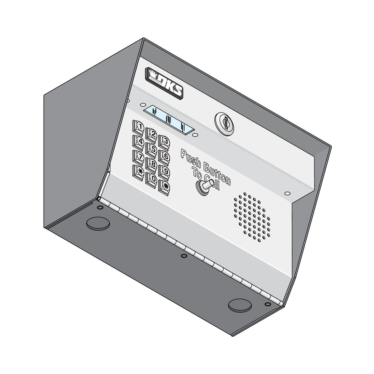 Doorking 1504-081 Keypad with Intercom Entry System, illustration