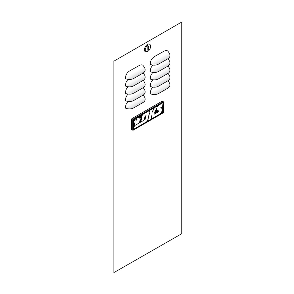 Doorking 1601-075 Door Assembly for Barrier Gate, side view