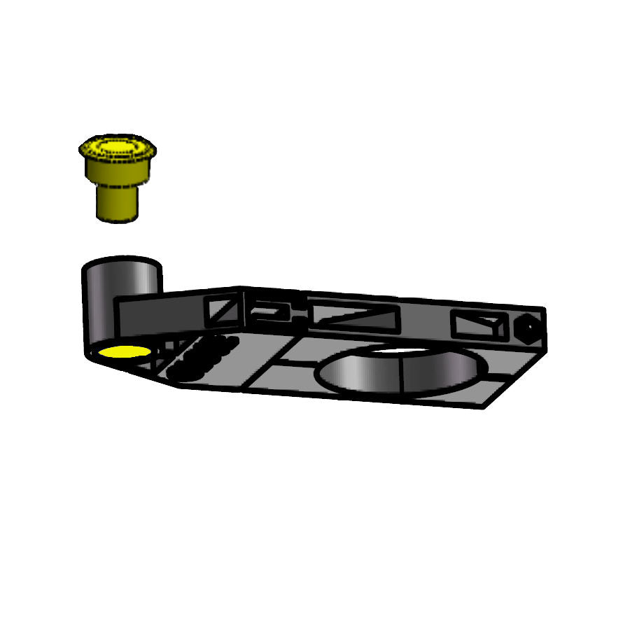 Doorking 1601-263 Magnetic Switch Sensor, shown with holder