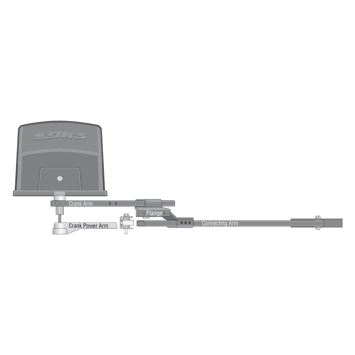 Doorking 2600-716 Brazo de manivela para conjuntos de brazo oscilante