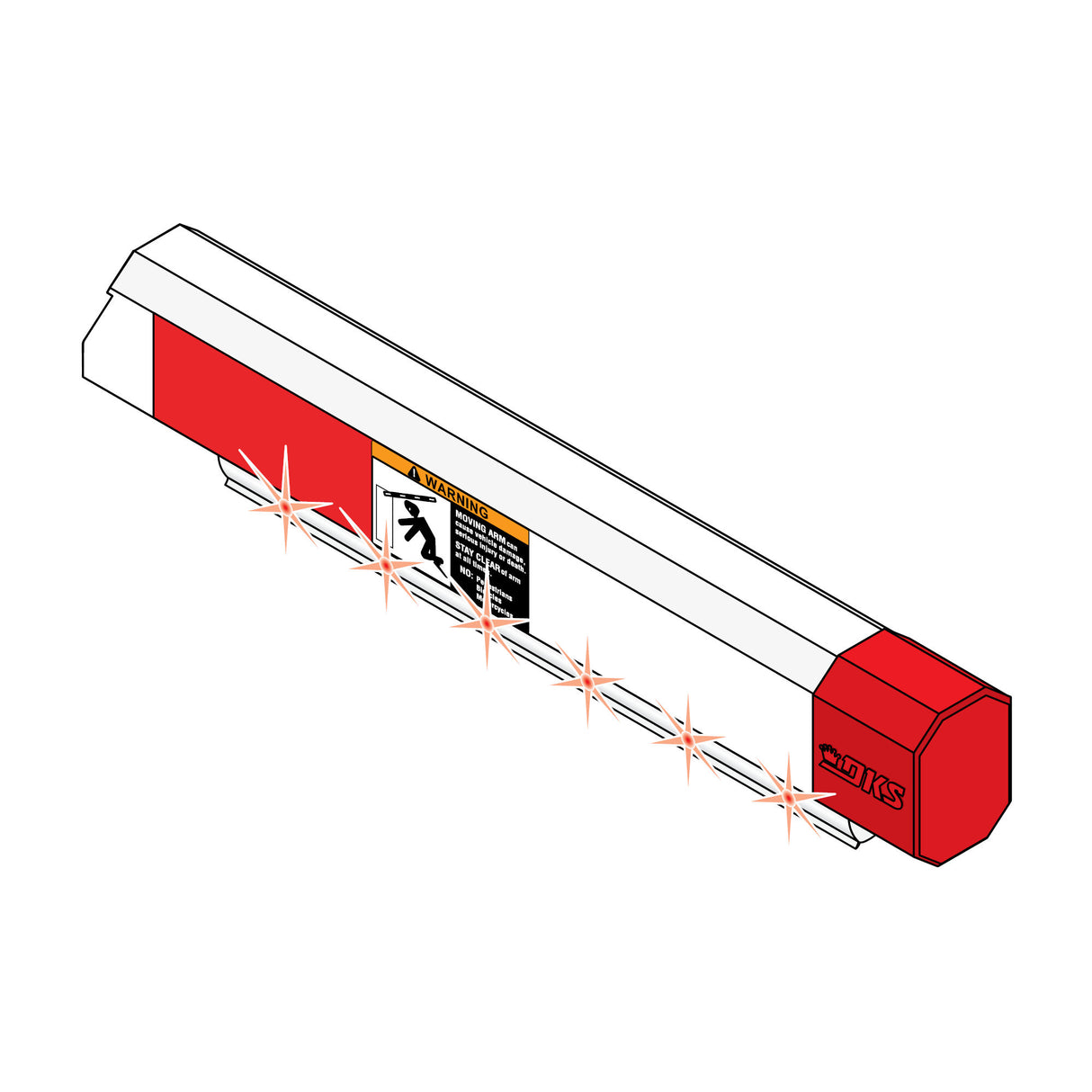 Doorking 8080-409 Reverse Edge w/ LED (9ft), illustration