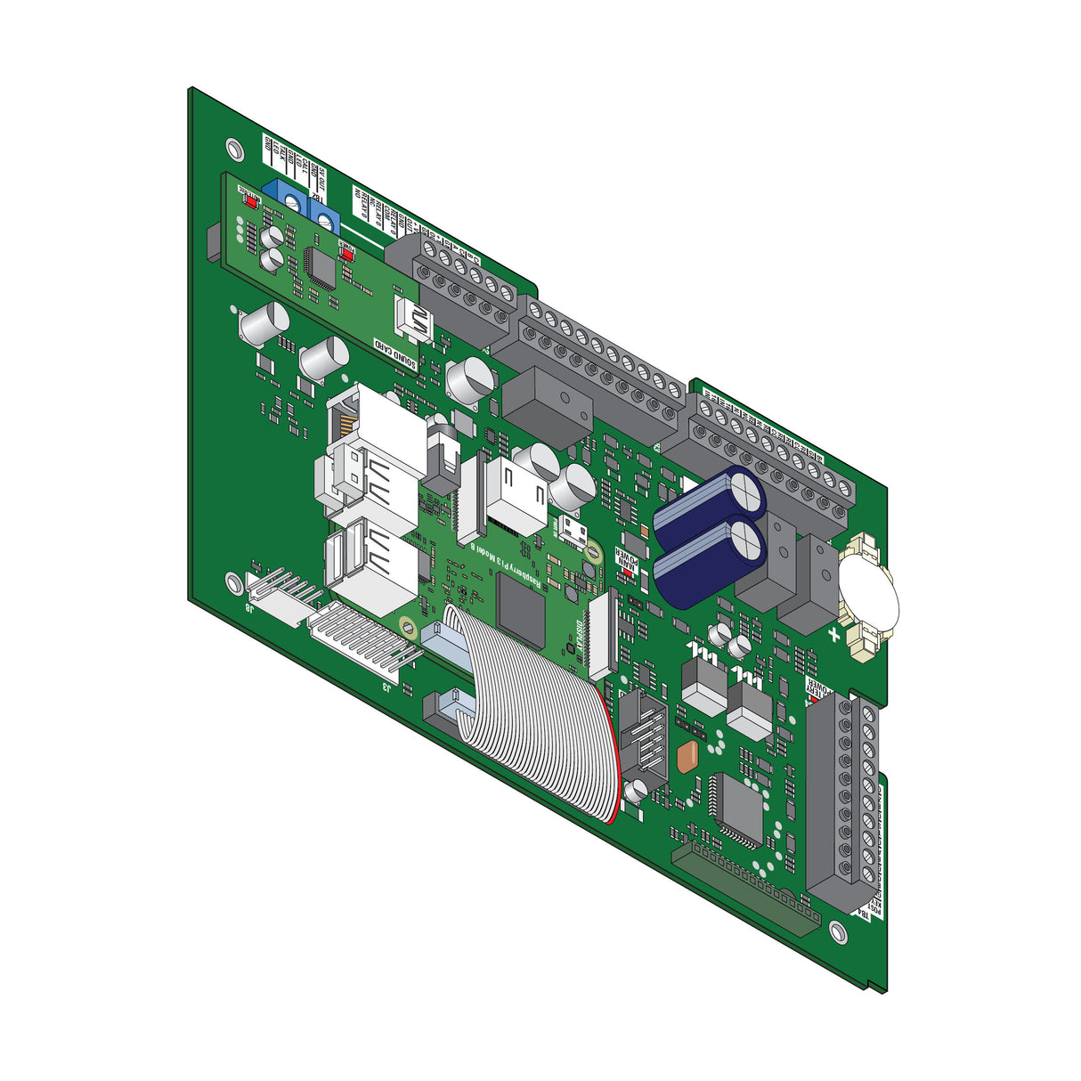 DoorKing 8863-010 Circuit Board for 2112 eVolve Intercoms, side view