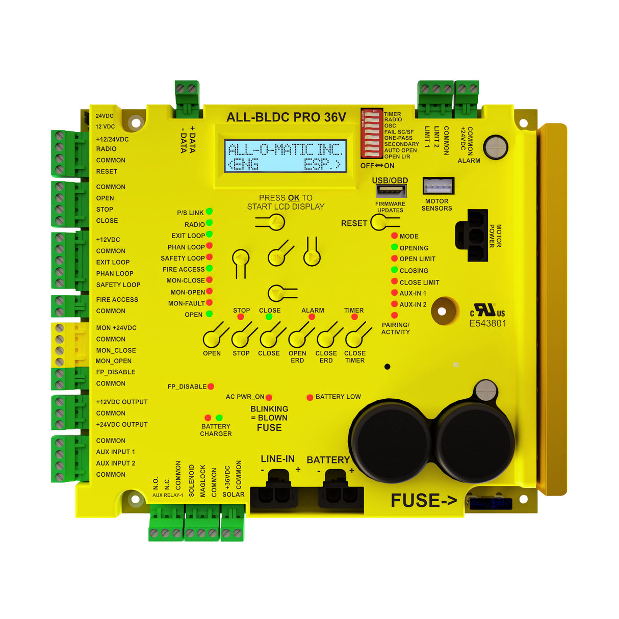 Operador de portones corredizos industriales All-O-Matic SL-175 DC "PRO"
