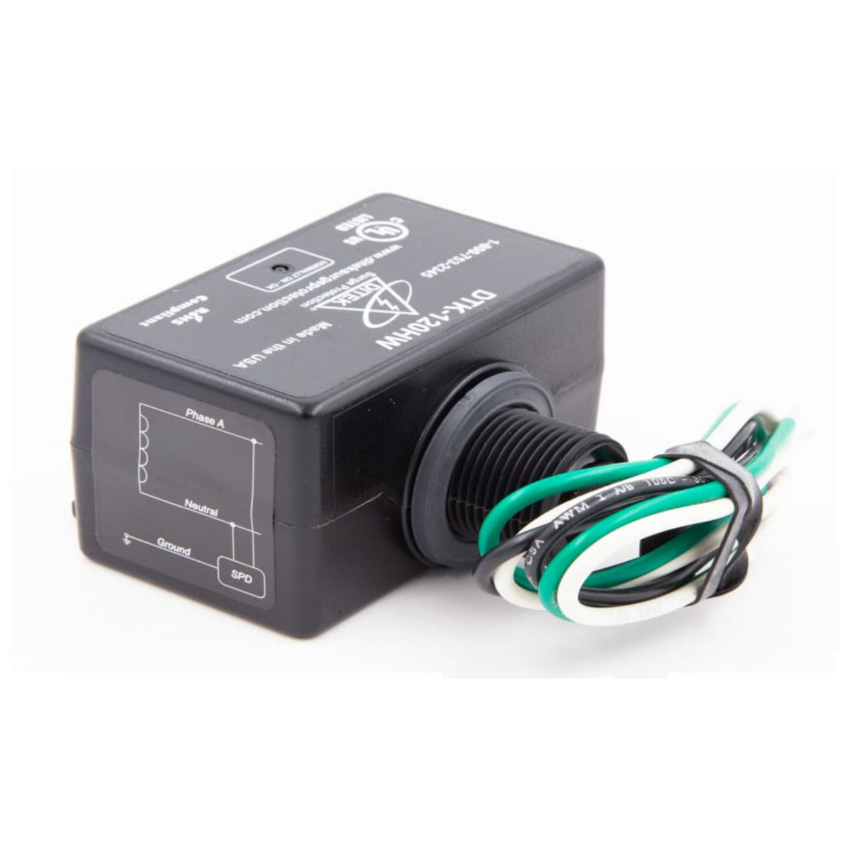Ditek DTK-120HW Type 1 Surge Protector 120V, left side view