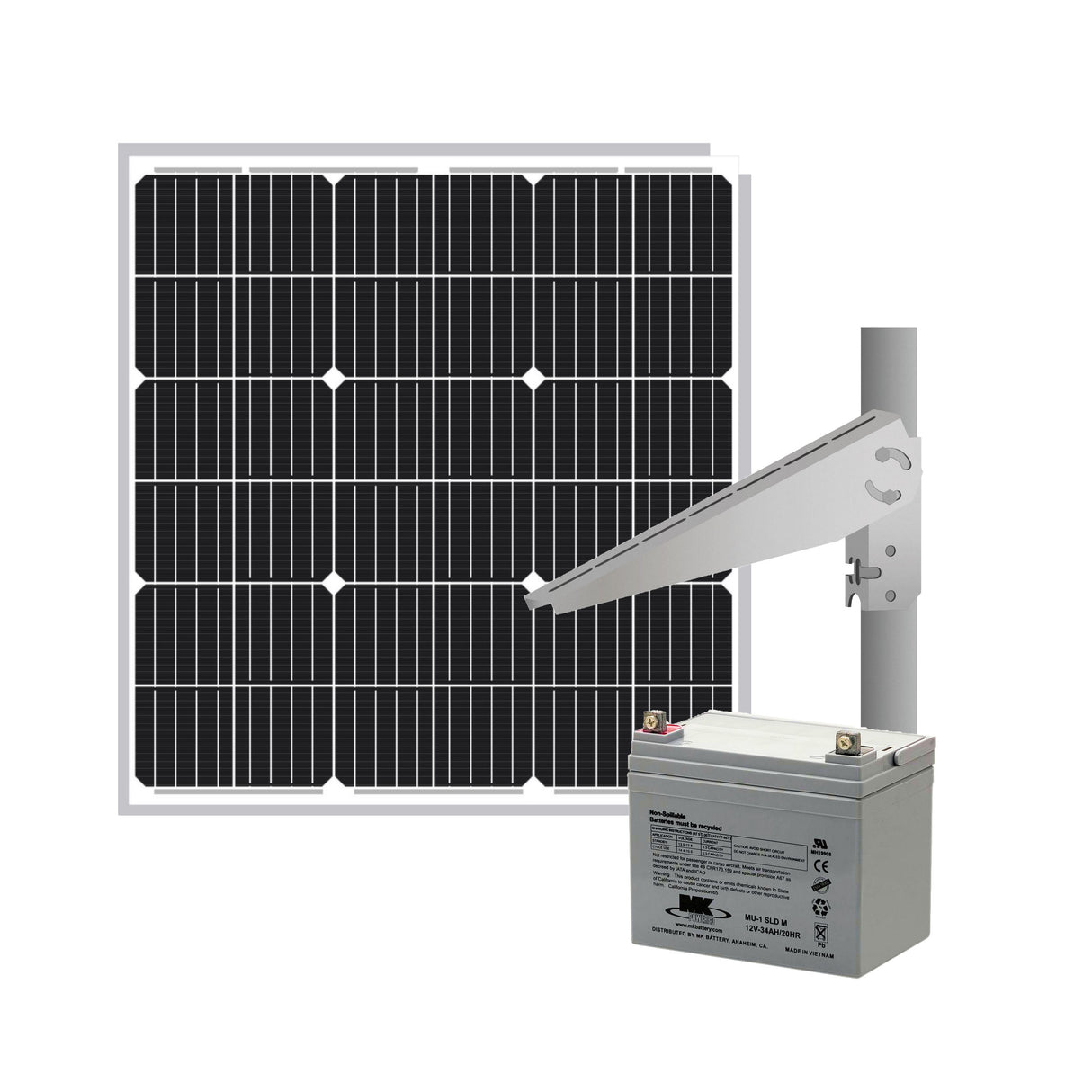 Elite 50W/12V Solar Panel with 35Ah Battery | theelitegateoffers.com