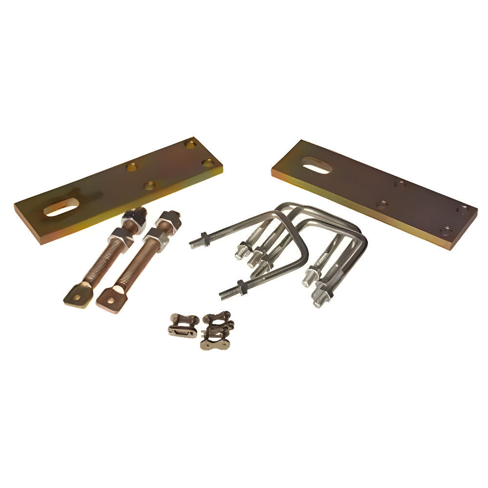 Eagle E-300 No-Weld Chain Bracket Kit components
