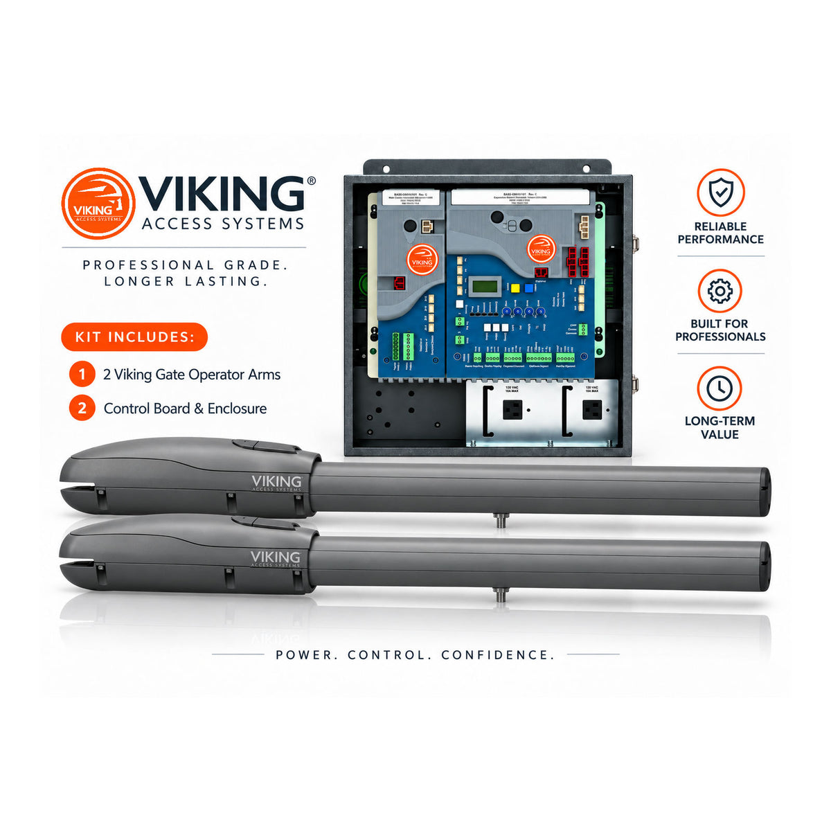 Viking Access G5NX-D Dual Swing Gate Operator Kit | theelitegateoffers.com