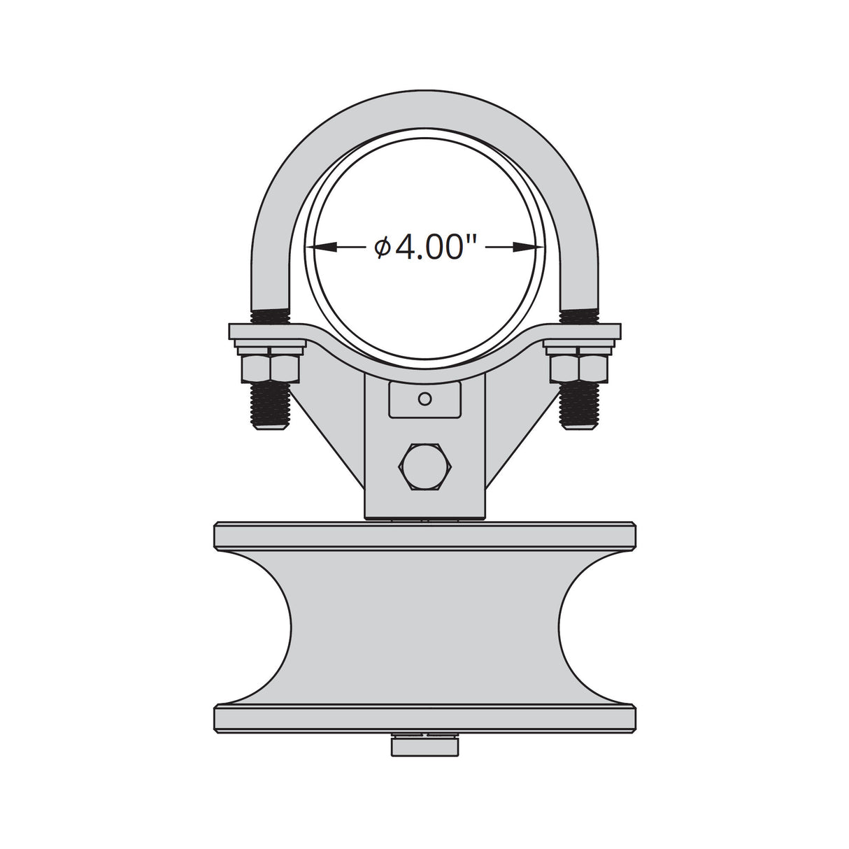 Security Brands K-CRPR6 Cantilever Roller Wheel - Round Frame