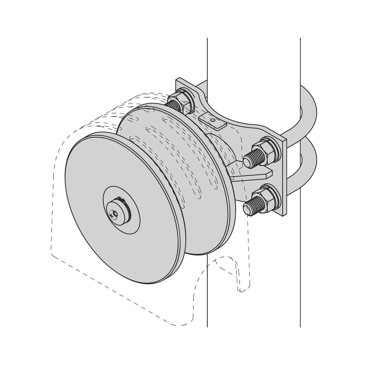 Security Brands K-CRPR6 Cantilever Roller Wheel - Round Frame