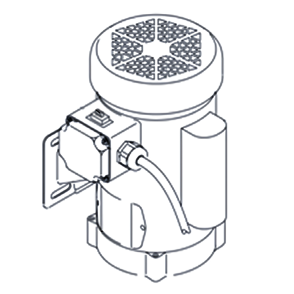 HySecurity MX001725 Replacement Motor 5 Hp, illustration