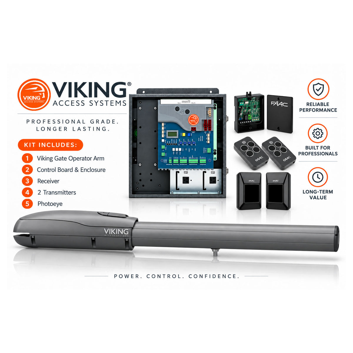 Viking VA-G5SLK Single Swing Gate Operator Kit | theelitegateoffers.com