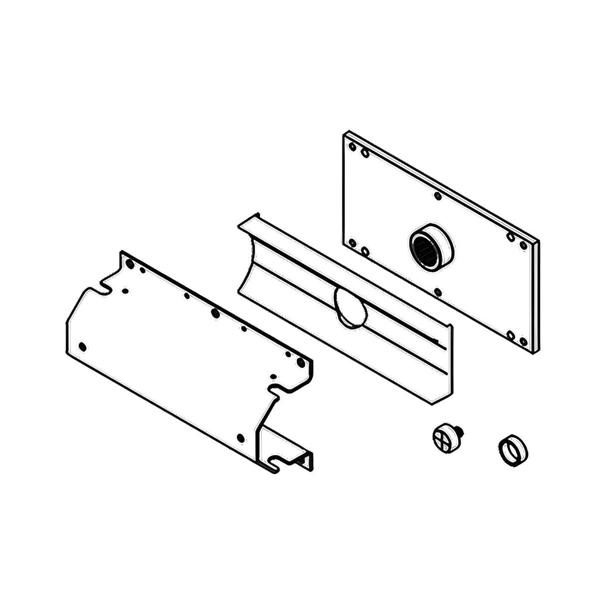 FAAC 63000083 Left Arm Bracket, illustration