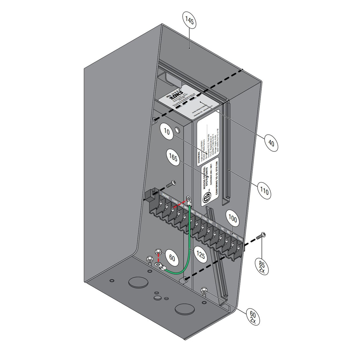 DoorKing 1802-104 Housing for 1802-EPD Entry Systems | theelitegateoffers.com