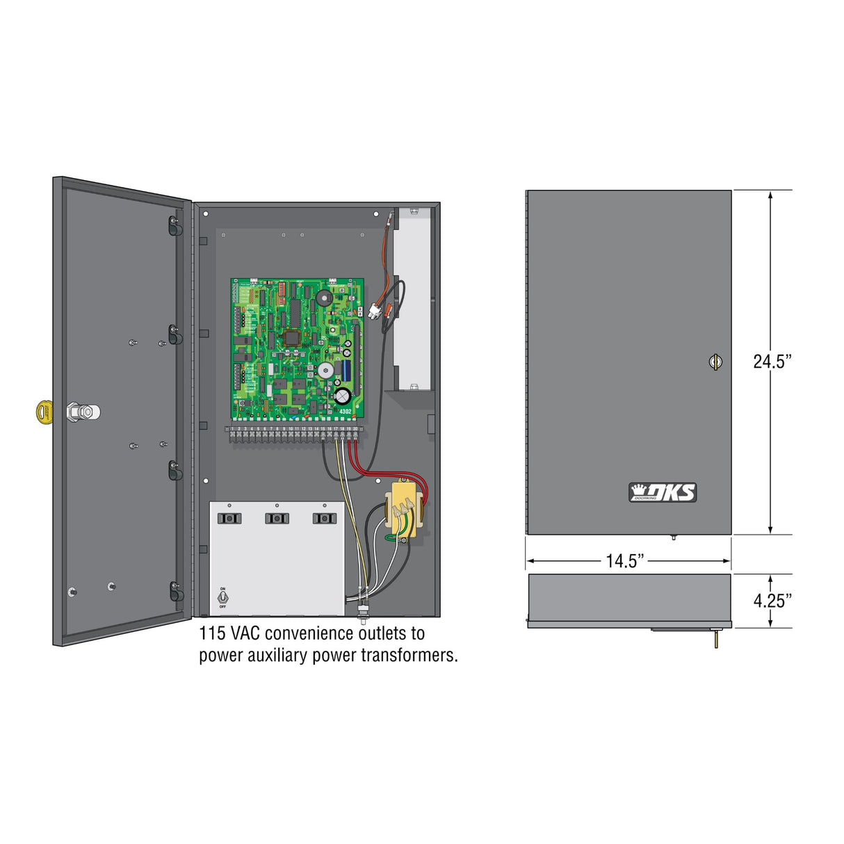Doorking 4302-312 Caja de control de lujo - 115V