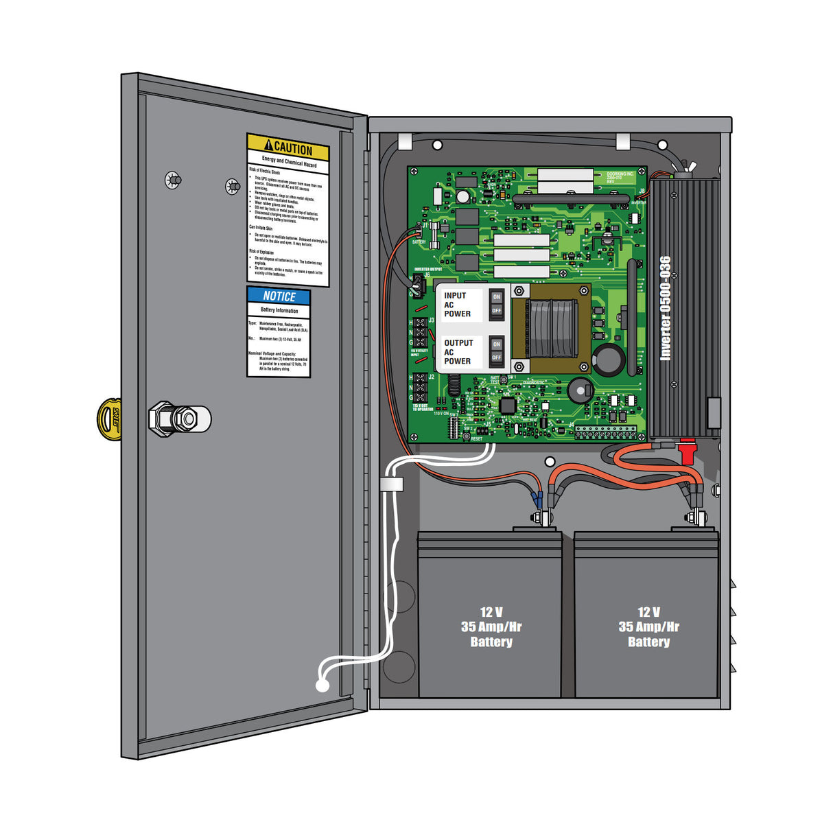 Doorking 1000-083 Inverter Battery Back Up schematics