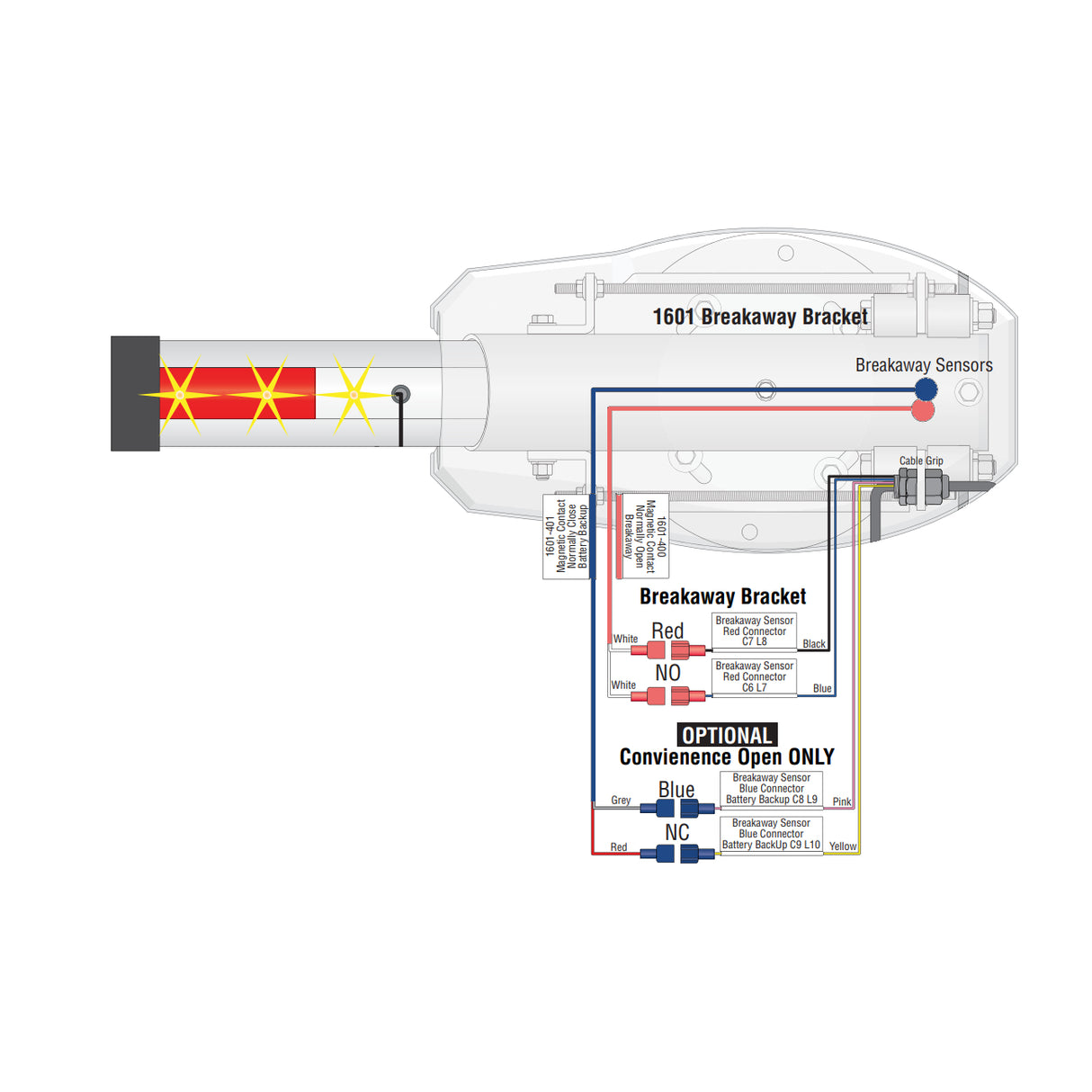 DoorKing 1601-401 Magnetic Contact for Breakaway