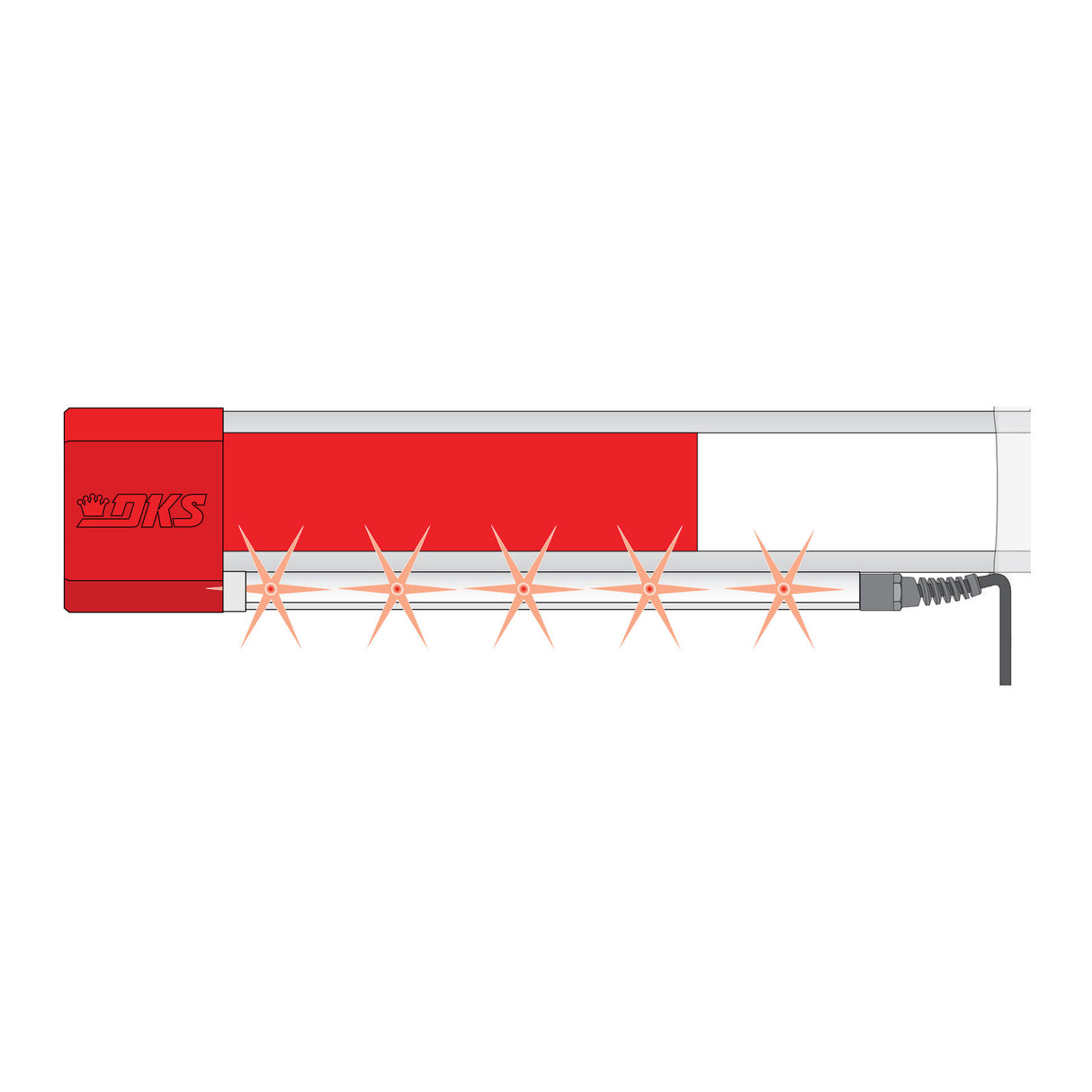 Doorking 8080-096 Reverse Edge, Red/Green LED lights blinking