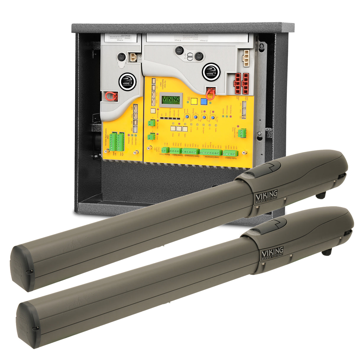 Viking G5s Dual Solar Swing Gate Operator Kit | theelitegateoffers.com