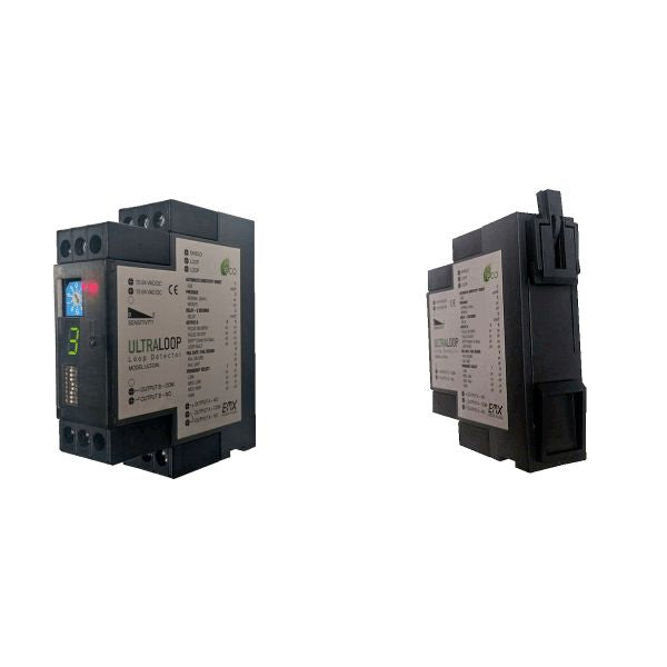 Emx ULTRA-DIN Loop Detector showing front and rear or unit
