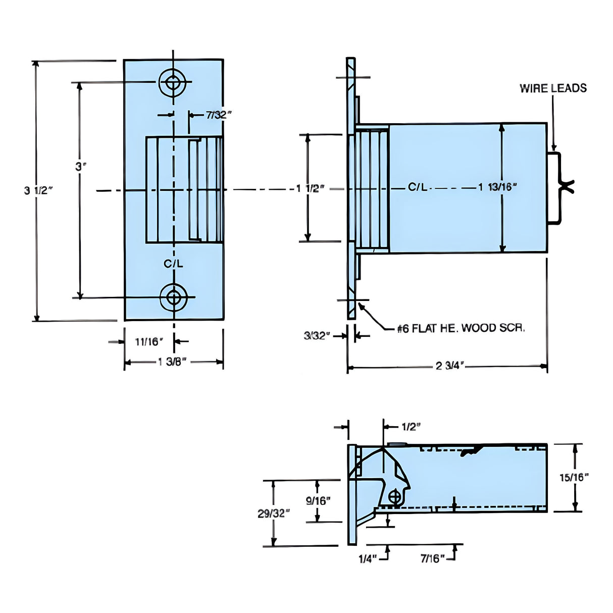 Trine 005 Electric Strikes for Wood & Iron Frames