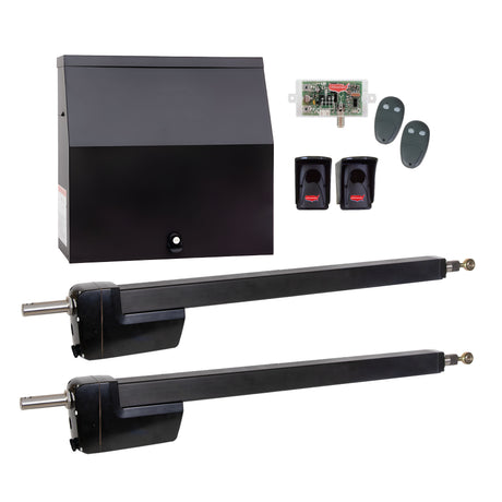 USAutomatic Ranger HD Dual-Swing Gate Operator Kit with Metal Cabinet | theelitegateoffers.com