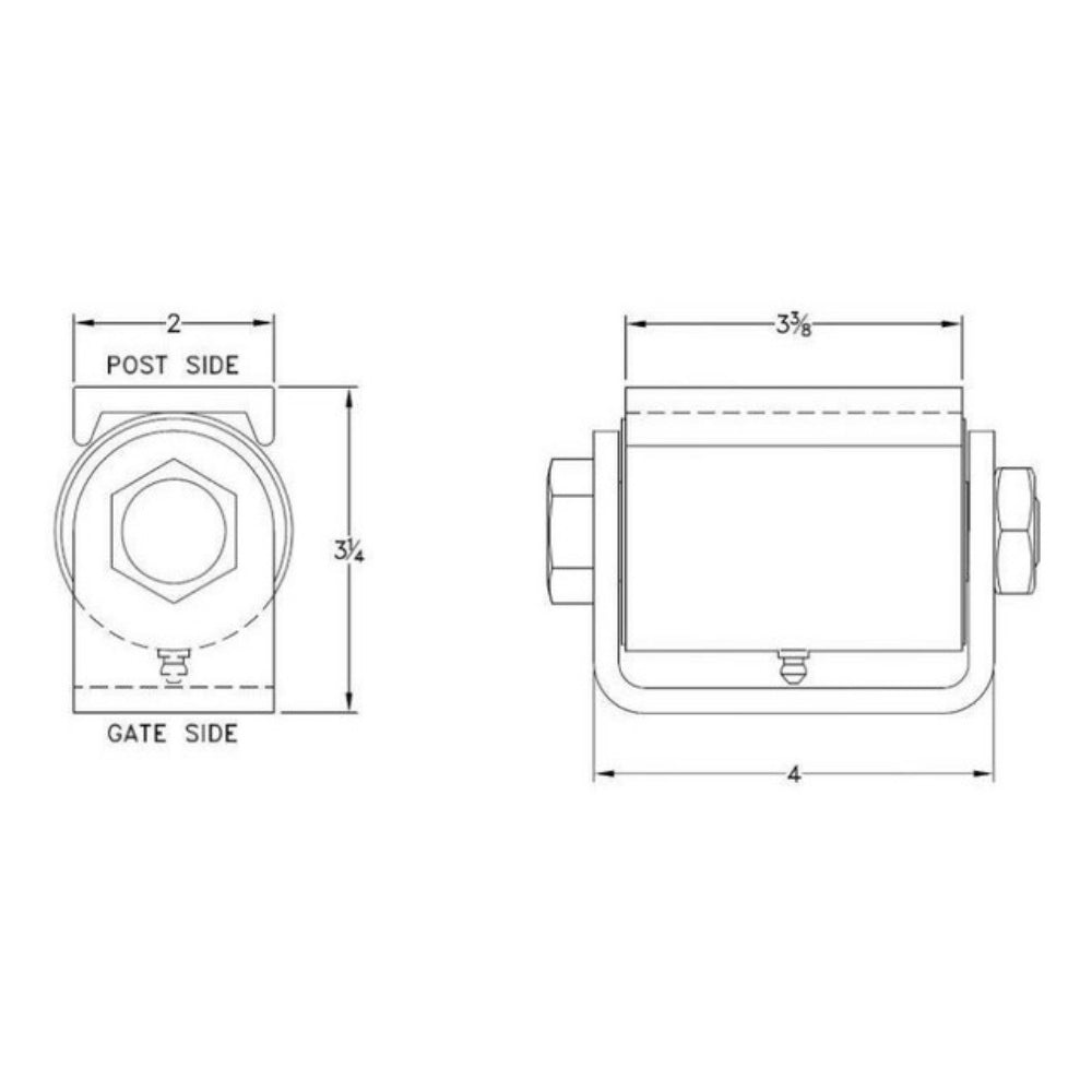 Bisagras para portones de servicio pesado LiftMaster 2000P (par)