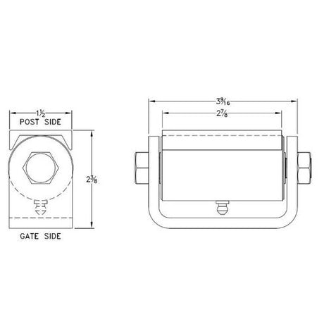 Liftmaster 2110P Gate Hinge dimensions
