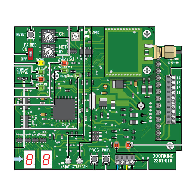 DoorKing 2361-080 Wireless Baseboard Kit 2.4 GHz | theelitegateoffers.com