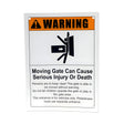 Doorking 2599-100 Automatic Gate Warning Sign