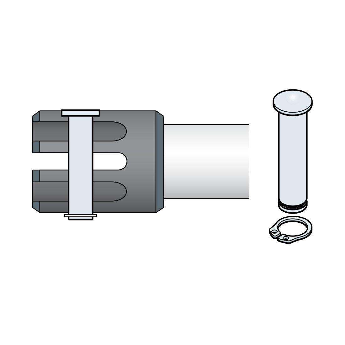 DoorKing 2600-541 Front Mounting Pin for 6002, illustration