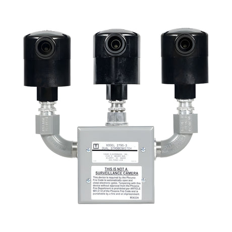 Tomar 2795-3 triple -Zone Strobeswitch, front view, shown without power supply