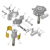 DoorKing 6500-400 Hub Assembly for 6500 Operator  1/2 HP, parts breakdown