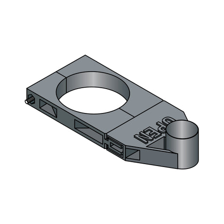 Doorking 6600-035 Limit Switch Holder for Single Sensor, showing the word "open"