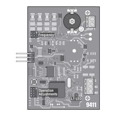 Doorking 9411-010 Plug-In Loop Detector B&W Drawing