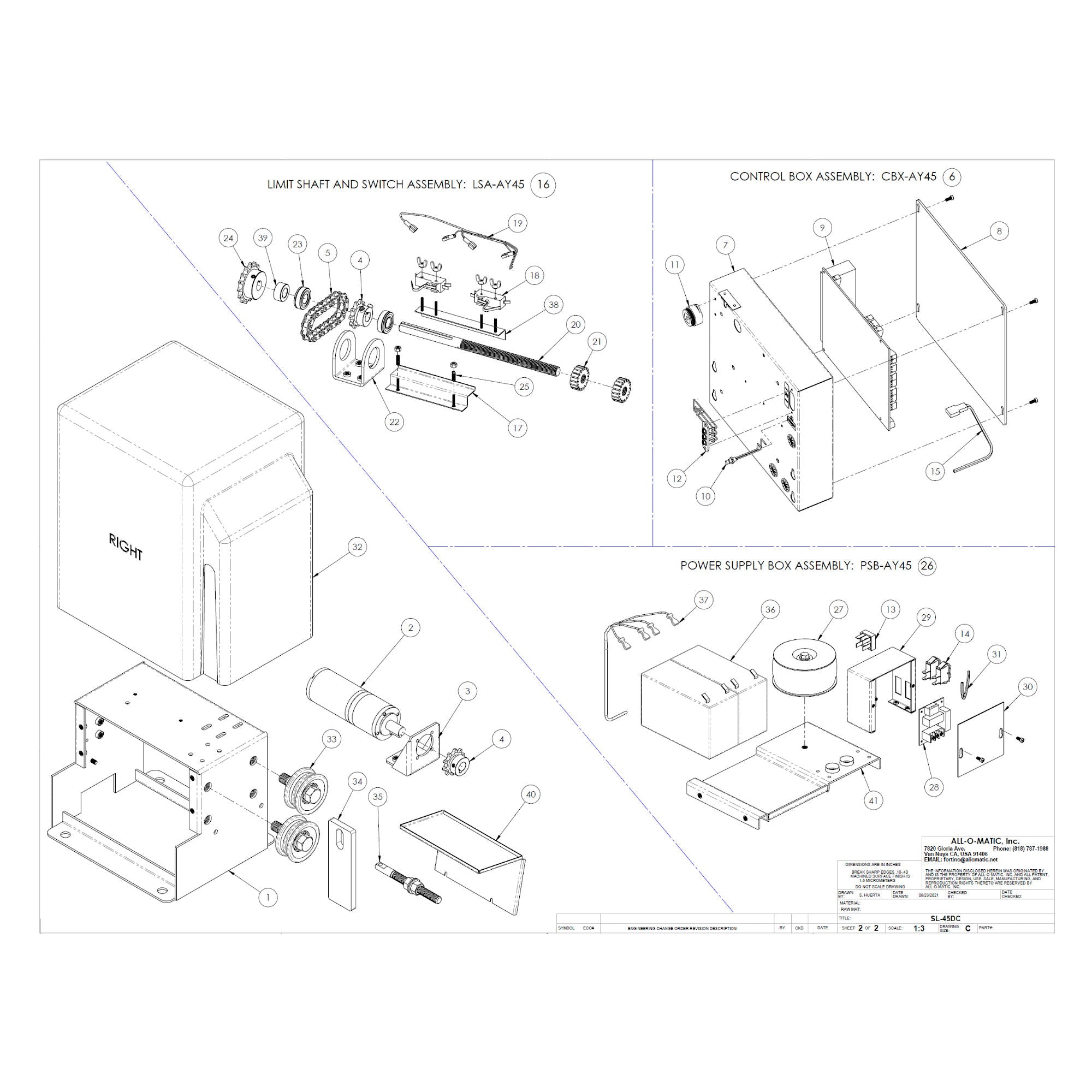 All-O-Matic SL-45DC Repair Parts & Diagram | theelitegateoffers.com