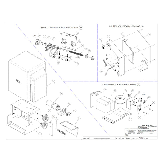 All-O-Matic SL-45DC Repair Parts & Diagram | theelitegateoffers.com