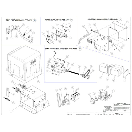 Allomatic SL-90DC Repair Parts Diagram | theelitegateoffers.com