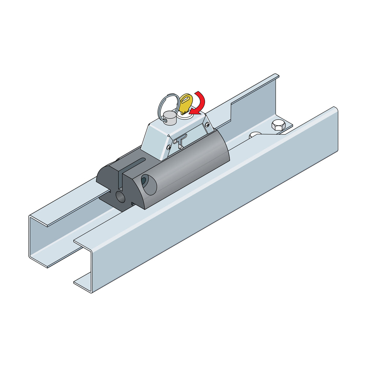 Doorking 1150 Rail Assembly, manual override