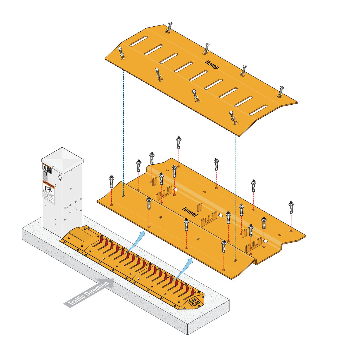 Operador Auto-Spike con batería de respaldo Doorking 1603-381