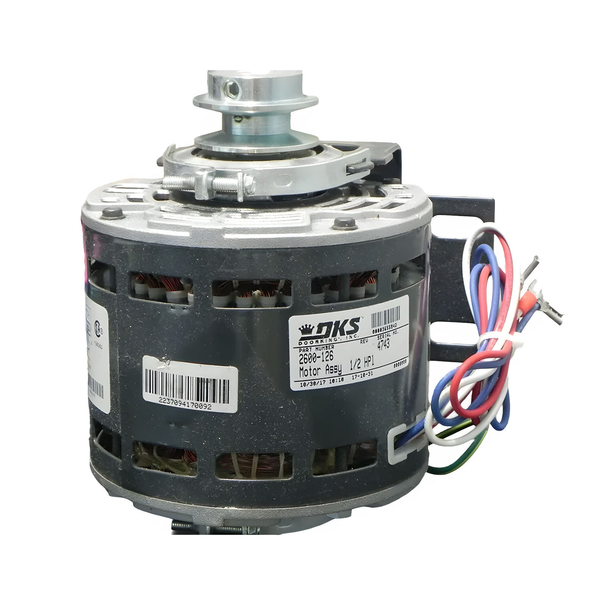 DoorKing 2600-126 Motor Assembly for Gate Operators - 1/2HP  | theelitegateoffers.com
