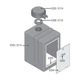 E222 Cover for Eagle 200 Swing Gate Operators, full assembly with part numbers