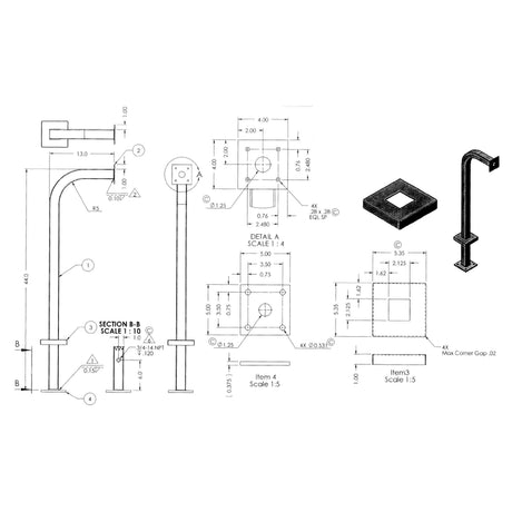 Elite Goosenck Post dimensions