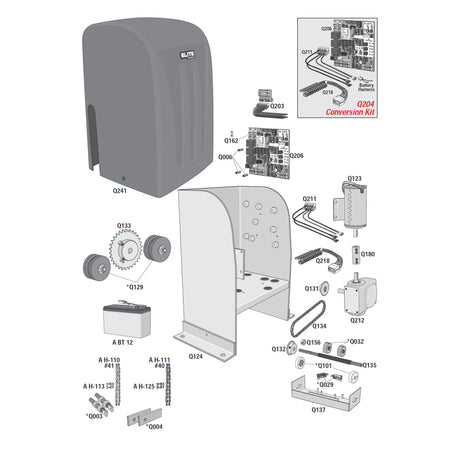 Elite Access RoboSlide Repair Parts Diagram | theelitegateoffers.com