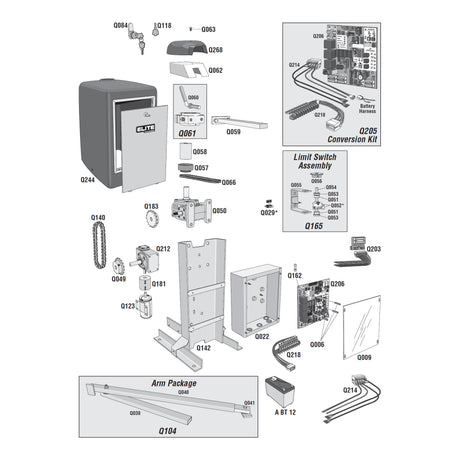 Elite Access RoboSwing Repair Parts Diagram | theelitegateoffers.com