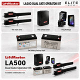 LiftMaster LA500UL Dual Swing Gate Operator Kit | theelitegateoffers.com