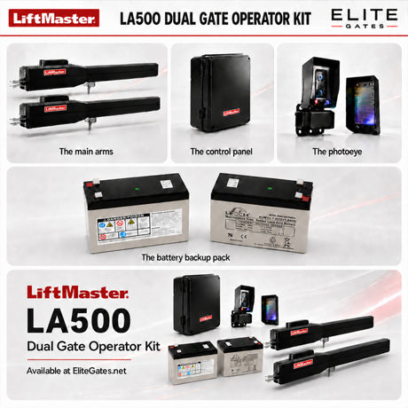 LiftMaster LA500UL Dual Swing Gate Operator Kit | theelitegateoffers.com