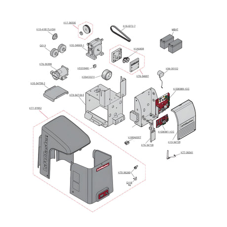 LiftMaster CSL24 Repair Parts Diagram | theelitegateoffers.com
