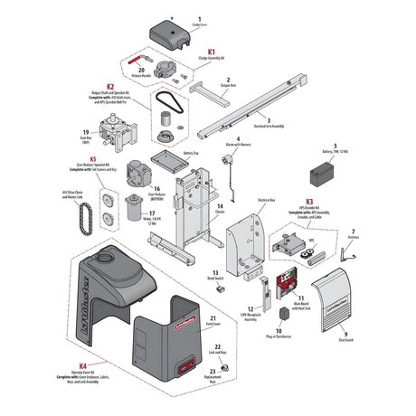 LiftMaster RSW12UL Repair Parts Diagram | theelitegateoffers.com