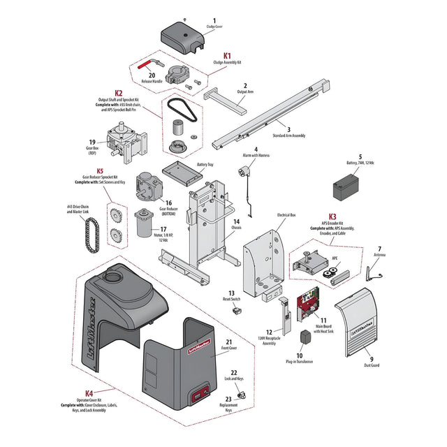 LiftMaster RSW12UL Repair Parts Diagram | theelitegateoffers.com