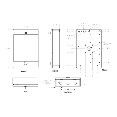 Liftmaster CAPXLV2 Smart Video Intercom, dimensions